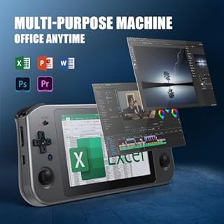 WIN600 Handheld PC Game Console 5.94 Inch IPS Touch Screen Preset Windows10 Home Edition System 256GB M.2 SSD (Black)