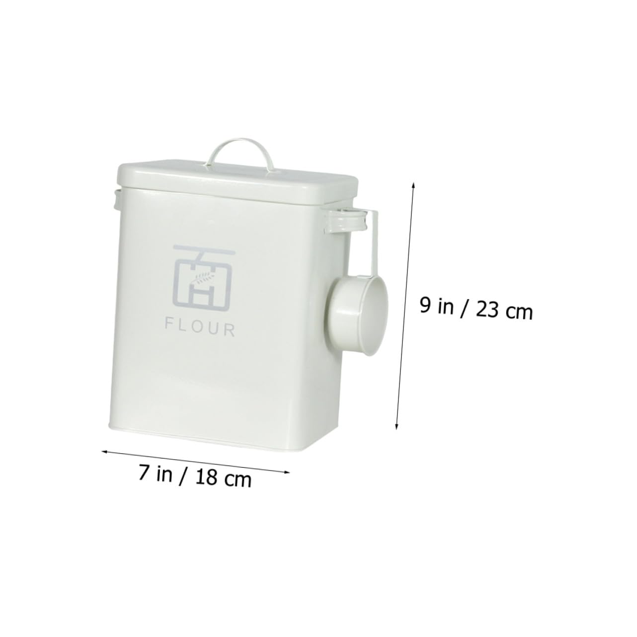 Zerodeko Haushalts Reisbox aus Eisen, Weiß, Multifunktional | Mehlaufbewahrungseimer, Sichere Lagerung, Küchenaccessoire für Vorräte