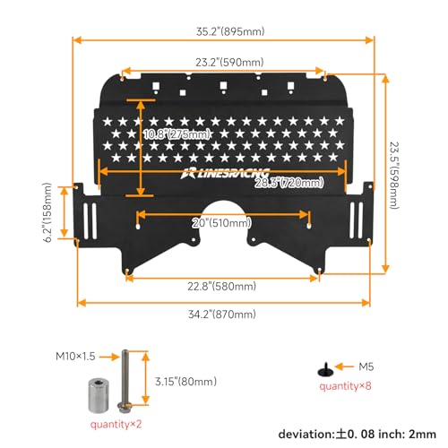 Image of Oil Cooler Skid Plate Compatible with BMW G80 G82 M3 M4 G87 M2 2021-2024 Aluminum Black
