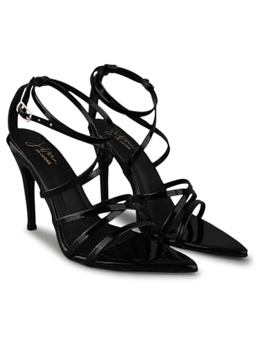Image of JM LOOKS Fancy Pointed Toe Sandals: Stylish Stiletto Heels with Ankle Strap, Comfortable for Women & Girls