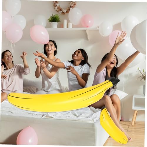 Banane gonflable PVC jaune accessoire de piscine géant