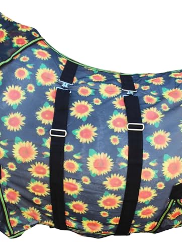 Image of 74 inch Horse Light Summer Spring Airflow Mesh Removable Neck Sunflower 73158
