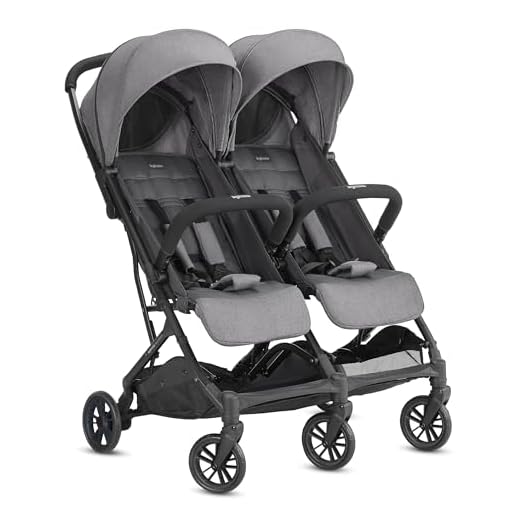 Inglesina Twin Sketch, Sillita de Paseo Ligera, para Gemelos o Hermanos, Gris, Unisex