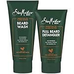 SheaMoisture Beard Wash & Beard Detangler Set - Fair Trade Organic Shea Butter, Coarse Hair, Men's Grooming, Scented, 2 Piece Set