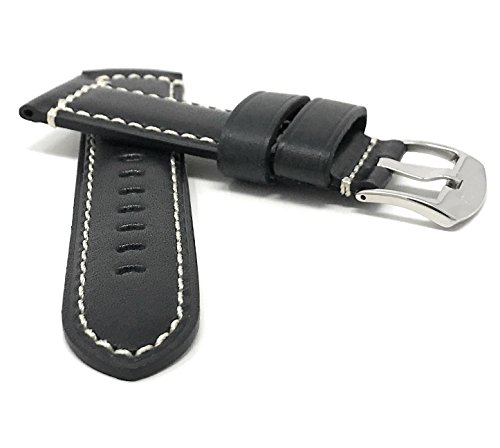 Correa universal para smartwatch de 22 mm de cuero miniatura 2