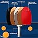 Moynagh Highly Bounce Table Tennis Rackets Comfortable Grip Table Tennis Bats with 3 Balls PingPong Rackets for Beginner