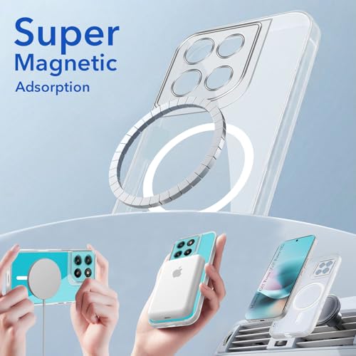 Image of Jkobi Lifetime Anti-Yellow MagSafe Compatible Clear Back Cover Case for Motorola Moto G67 Power | G57 Power (Sleek Hard Crystal | Shockproof and Camera Protection)