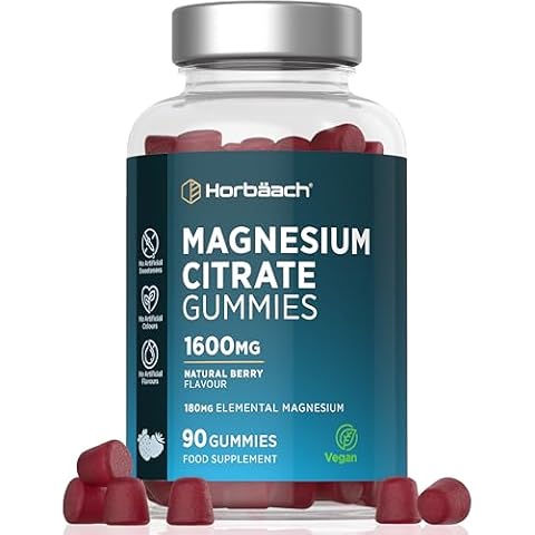 Horbaach Magnesium Gummies 1600mg for Daily Health Cover