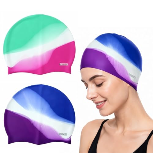 Silicone Swim Caps 2 Pack