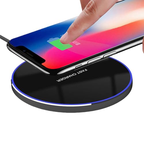 Base di ricarica rapida wireless - moderno dock USB pad ad alta efficienza energetica soluzione elettrica sottile LED migliorato per spazi occupati e notti rilassanti dispositivo da viaggio per
