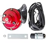 12V Universal Golf Cart Horn Kit with Floor Mount Button for Club Car, EZGO, Yamaha, UTV, ATV, Boat