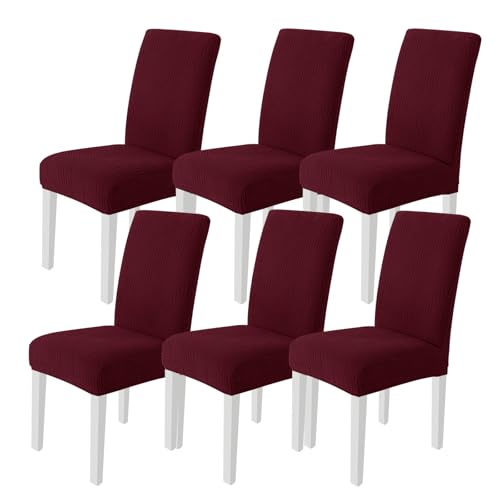 Ystyle Housse De Chaise 6 Pièces, Housse Chaise Salle À Manger Élastique, Lavable Protection...
