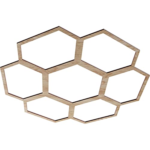 Image of Ekena Millwork 28 inchOD x 12 inchID x 1 /4 inchT Florin Wood Fretwork Pierced Ceiling Medallion, Red Oak