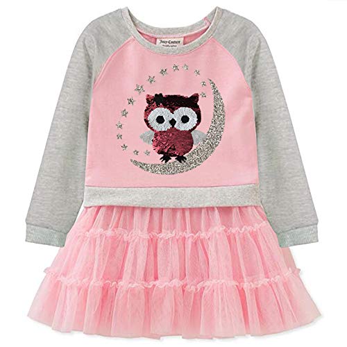 VIKITA Toddler Girl Long Sleeve Dress Baby Girls Winter Birthday Party Dresses (7T, SK3990)
