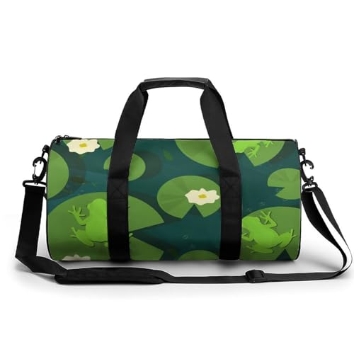 Sac de sport grenouille original format cylindrique 45x23x23cm