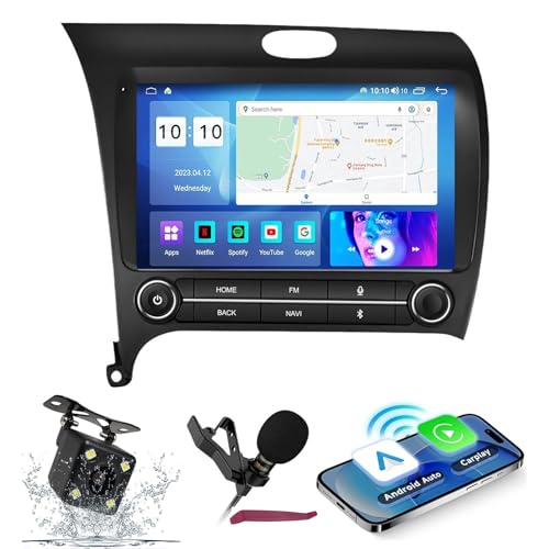 Écran QLED 9 pouces avec autoradio Android 14 de haute précision pour KIA K3