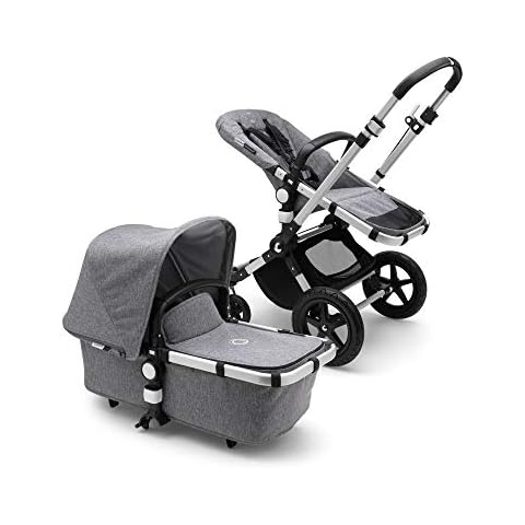 Bugaboo Cameleon 3 Plus Complete, 2 in 1 Pram and Pushchair with Reversible Handlebar, Aluminium, Grey Melange - Grey Melange Cover