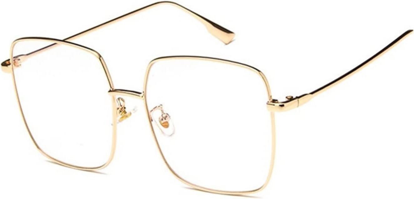 Sunglasses Large Women's Vintage Square Metal Frame Fashion Gradient Lens Sunglasses Women's UV400