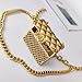 OONAISE Gold Chain Belt for Women with Mini Purse - Adjustable 42