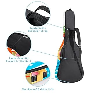 Housse de transport étanche pour guitare avec bandoulière réglable, Multicolore 07, 42.9×16.9×4.7 in, Organiseur de sac - Les Beatles, Paul McCartney, John Lennon, RIngo Starr, George Harrison Housse de transport étanche pour guitare avec bandoulière réglable, Multicolore 07, 42.9x16.9x4.7 in, Organiseur de sac – Image 3
