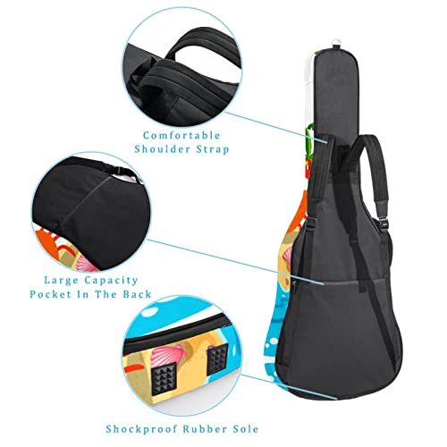 Housse de transport étanche pour guitare avec bandoulière réglable, Multicolore 07, 42.9×16.9×4.7 in, Organiseur de sac - Les Beatles, Paul McCartney, John Lennon, RIngo Starr, George Harrison Housse de transport étanche pour guitare avec bandoulière réglable, Multicolore 07, 42.9x16.9x4.7 in, Organiseur de sac – Image 4