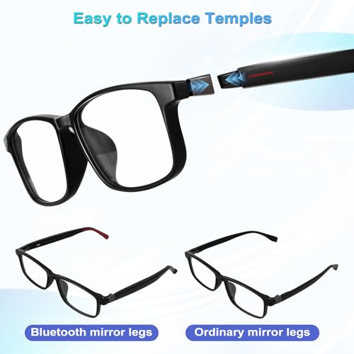 Image of AI Smart Glasses Detachable Dual Temples (Bluetooth + Standard) - DeepSeek R1 Chip, Real-Time AI Translation, Color-Change Lenses (UV400 /Blue Light), 24g Ultra-Lightweight, Built-in Voice Assistant