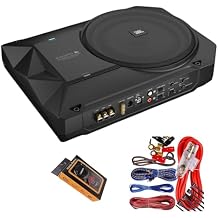JBL BassPro SL 8 Under-Seat Powered Subwoofer 125W Peak with Wiring Kit