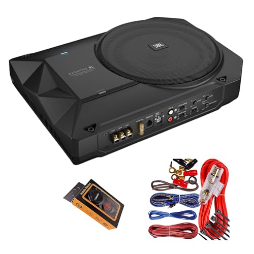 JBL BassPro SL 8” Under-Seat Powered Subwoofer 125W Peak with Wiring Kit