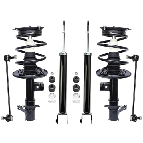 Image of Detroit Axle - 6pc Struts Shocks kit for 2007-2013 Nissan Altima Complete 2 Front Quick Install Ready Struts with Coil Spring Assembly 2 Sway Bar Links + 2 Rear Shock Absorbers Replacement Suspension