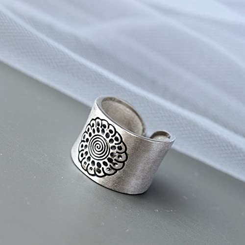 Bague ajustable femme anneau ouvert vintage minimaliste bijoux rétro