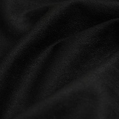Alcantara Style Black Stretch Spandex Faux Suede Fabric - Perfect for Car Trim & Interior, Van and Camper Van fit Outs - Sold per metre