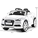 Costzon Ride On Car, 12V Battery Powered Ride-On Vehicle, Manual/Parental Remote Control Modes with Headlights, MP3, Music, High/Low Speeds, 2WD, White