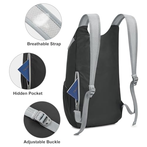G4Free Ultraleichter Wanderrucksack, 11 l, kleiner faltbarer Wander-Tagesrucksack, lässige Outdoor-Tasche für Männer und Frauen