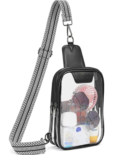 NEOREAL Clear Bag for Stadium Events Crossbody Purse Bag for Women Men, Travel Concerts Stadium Approved