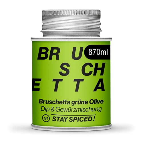 XXL Bruschetta Gewürz von STAY SPICED ! I Feinste Grüne Olive I Pizza Pasta Gewürz I Italienische...