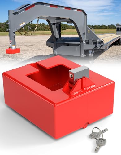 Upgraded Gooseneck Trailer Lock Fits Round and Square Trailer Tubes,