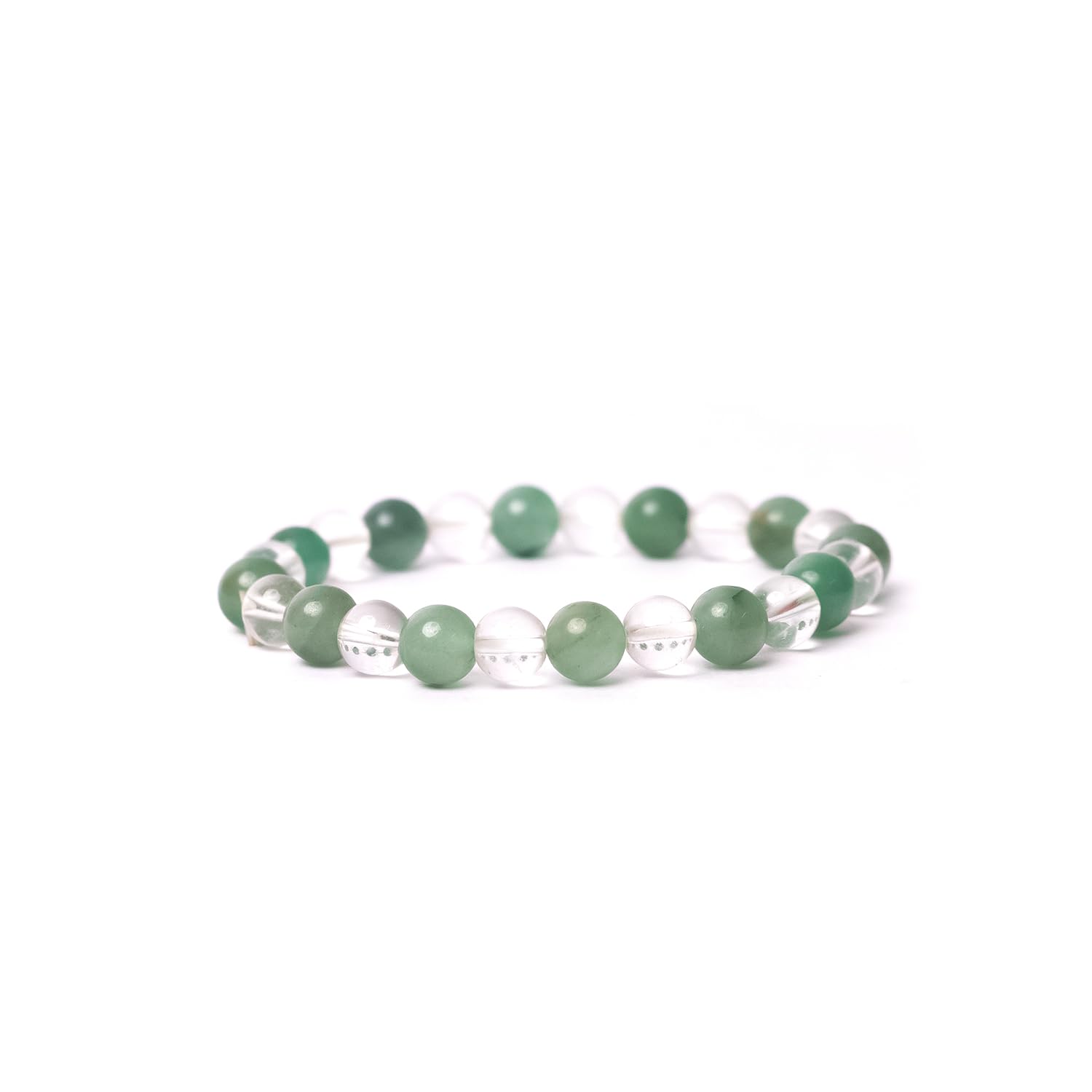 Arka Surya Crystals Natural Clear Quartz & Green Aventurine Healing Bracelet Boosts Clarity, Emotional Balance, Heart Chakra Energy (B0DGGP2QFN) Amazon Price History, Amazon Price Tracker