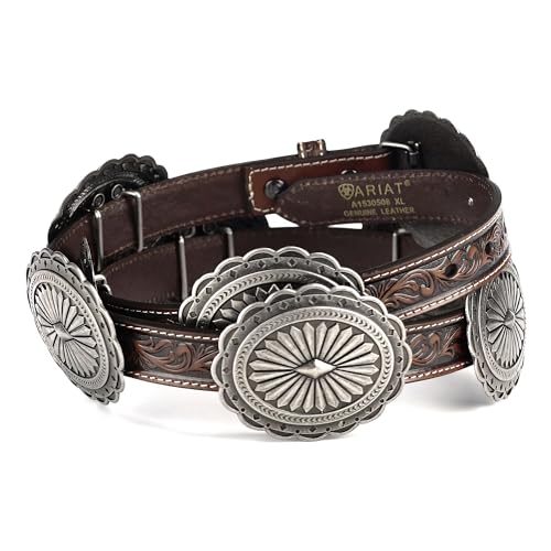 ARIAT Women's Tooled Leather Concho Belt4