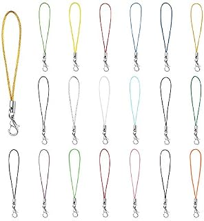 Dadabig 200 PCS Wrist lanyard, Cellphone Chain Cellphone Pendant DIY Cellphone Lanyard for Hanging for USB Drive Mp3 Mp4 Mini Camera Jewelry Making, Assorted Colours