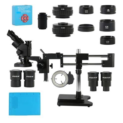 �������L�b�g 3.5X-180X �O����̌����� 2K 4K HDMI USB 55MP 48MP �r�f�I�J�����A�X���C�h�_�u���u�[���A�[���X�^���h�t�� PCB �C���C���L�b�g �����������Y�A�_�v�^�[(55MP 4K 2K HDMI USB)