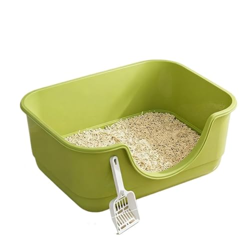 Arenero Grande Para Gatos Con Lados Altos Verde miniatura 1