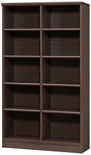 日本製 オープンラック 幅90 高さ150cm ダークブラウン カラーラック NC 1590 DB