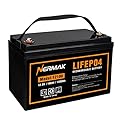 NERMAK 12V 100Ah Lithium LiFePO4 Deep Cycle Battery, 4000+ Cycles Lithium Iron Phosphate Rechargeable Battery for Solar, RV, Marine, Home Energy Storage, Off-Grid Applications Built-in 100A BMS