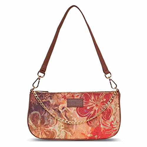 ZOUK Baguette Bag | Crossbody Bags for Women | Women's Handbags | Stylish Sling Bag for Woman | Vegan Leather Evening Bag | Travel & Office Use | Purse and Wallet | FloLov Print
