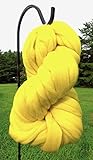 Lemon Drop Yellow Wool Top Roving Fiber Spinning, Felting Crafts USA (1lb)