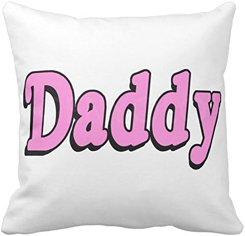 GENYOLO Daddy Pastel Tumblr Pillow. Reversible Decorative Throw Pillow Aesthetic Room Decor (16x16)