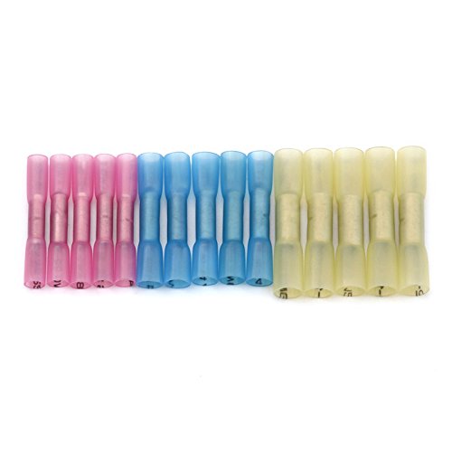 120 Stück, isoliert, wasserdicht, Wärmeschrumpfklemmen, Sealbutt, elektrisch, Kabelverbinder, Crimpklemmen, Set, 22-10 AWG