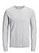 Jack & Jones Jjebasic Knit Crew Neck Noos suéter, Gris (Light Grey Melange Light Grey Melange), Large para Hombre