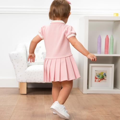DAVE&BELLA Toddler Girls Polo Dress Short Sleeve Golf Tennis Dress A-Line Playwear Sundress Cotton Baby Girls' School Uniform3
