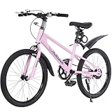 [Recommended Size]Our children's bikes are available in 20" and 24" sizes for boys and girls aged 7 - 13 years old. The seat and handlebars are adjustable, allowing you to customize the bike to your child's height and preference. [Dual Brakes]The bik...